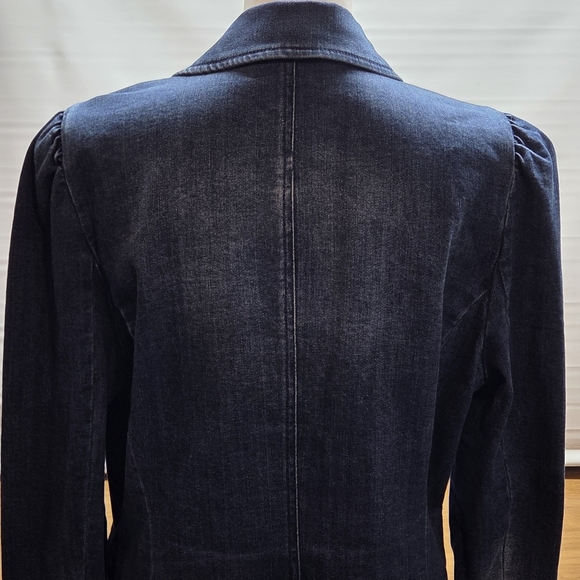 INC Women's Puff-Sleeve Blue Denim Jean Jacket - Picture 5 of 7
